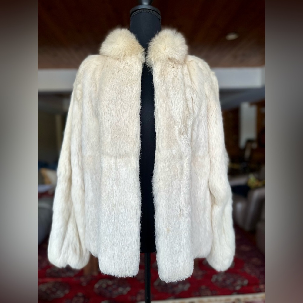 Vintage Cream Fox Fur Coat